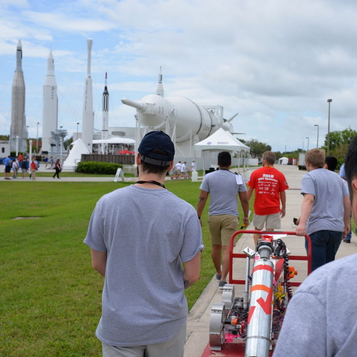 Robot being transported at Kennedy Space Center